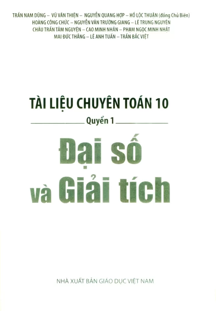 TÀI LIỆU CHUYÊN TOÁN 10 - QUYỂN 1: ĐẠI SỐ VÀ GIẢI TÍCH (Có lời giải, hướng dẫn , đáp án)